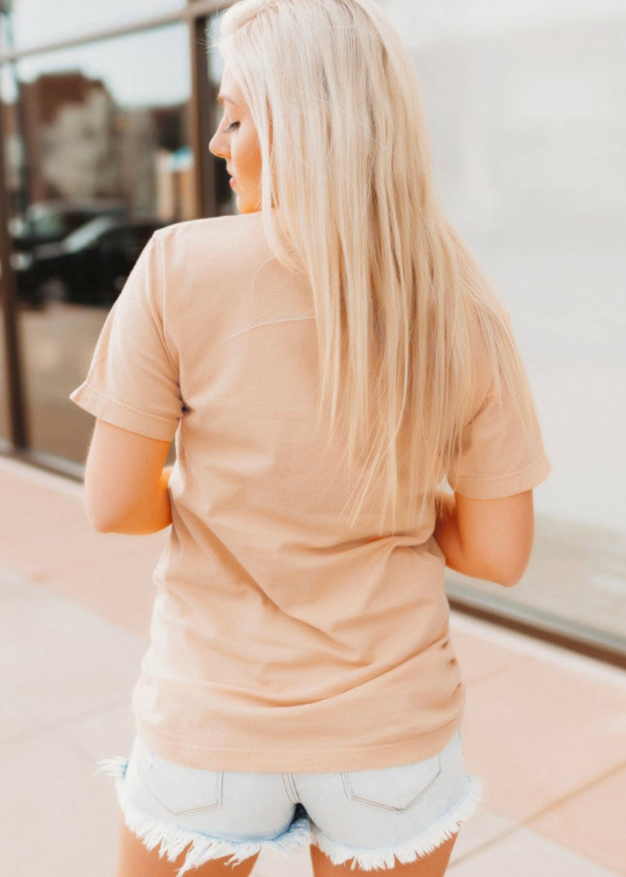 Khaki MOM Floral Letter Print T Shirt