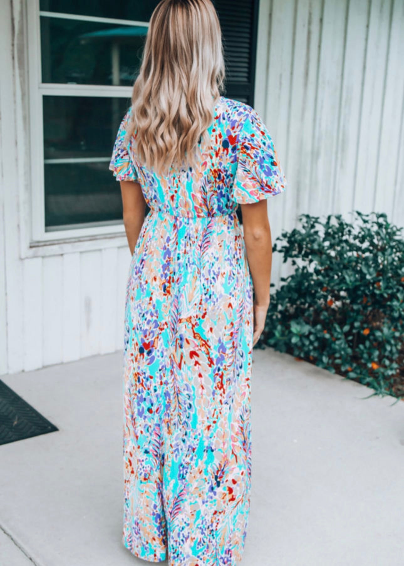 Blue Paisley Maxi Dress