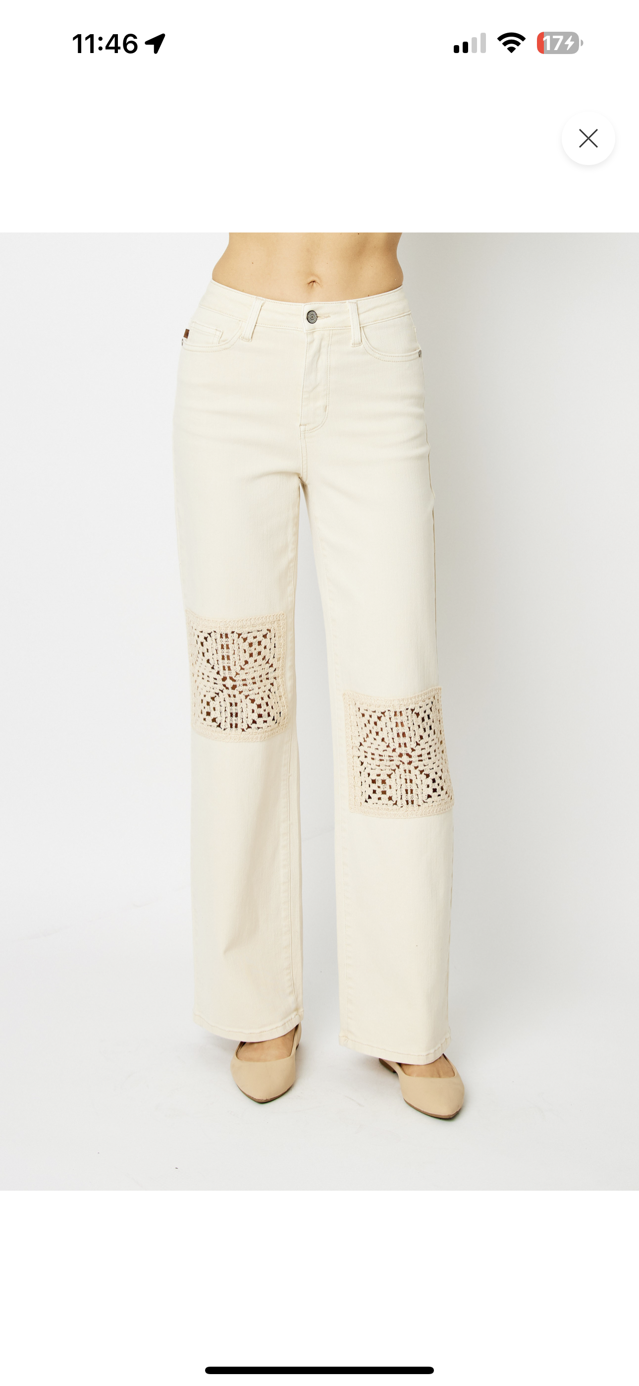 Judy Blue Crochet Patchwork Pants